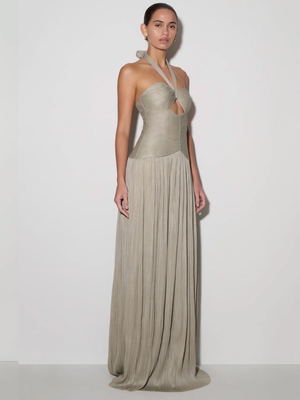 Meshki Pleated Chiffon Maxi Dress - Picture 3 of 3